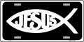 Jesus Fish Aluminum License Plate