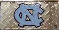 North Carolina Tar Heels Diamond Plated License Plate