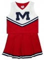 Ole Miss Rebels Away NCAA College Youth Cheerleading Outfits-FREE SHIPPING
